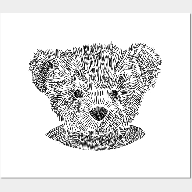 Teddy Bear Sketch Wall Art by ellenhenryart